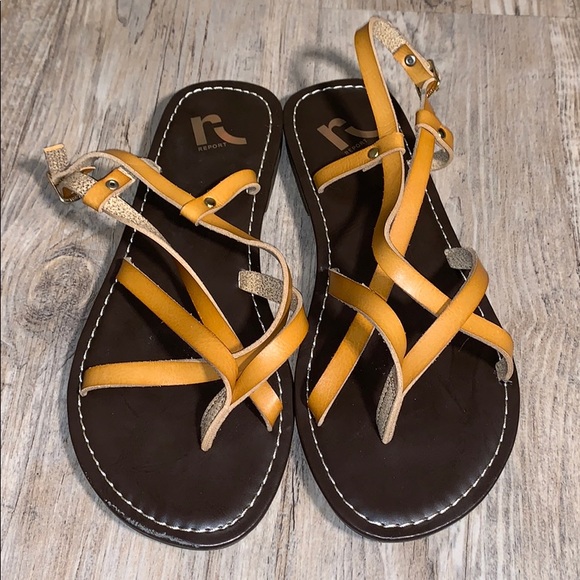 Report Shoes - Report sling back leather sandals